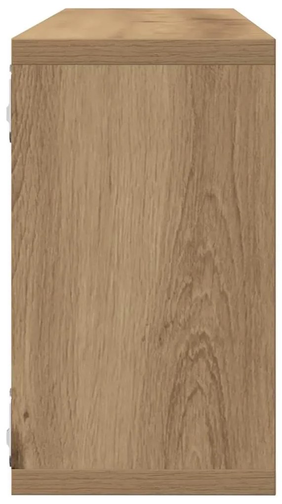 Prateleiras de parede vidaXL 4 pcs Carvalho Artesanal 80x15x26 cm Made