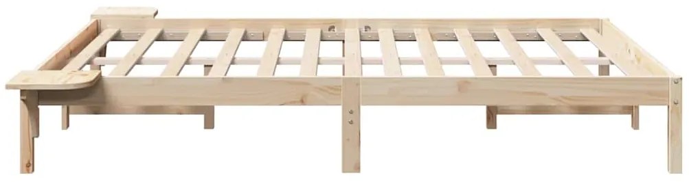 Estrutura de cama com mesas de cabeceira Castanho 140 x 200 cm