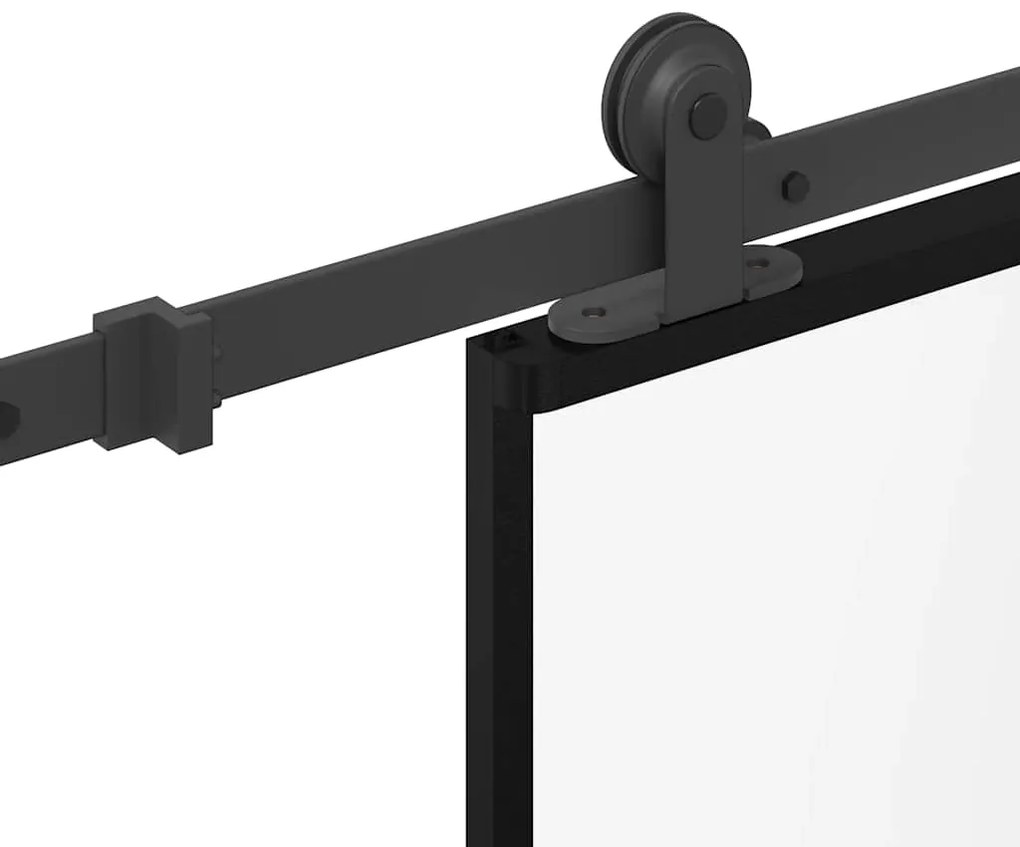 Porta deslizante c/ conj. ferragens vidro temperado/alumínio