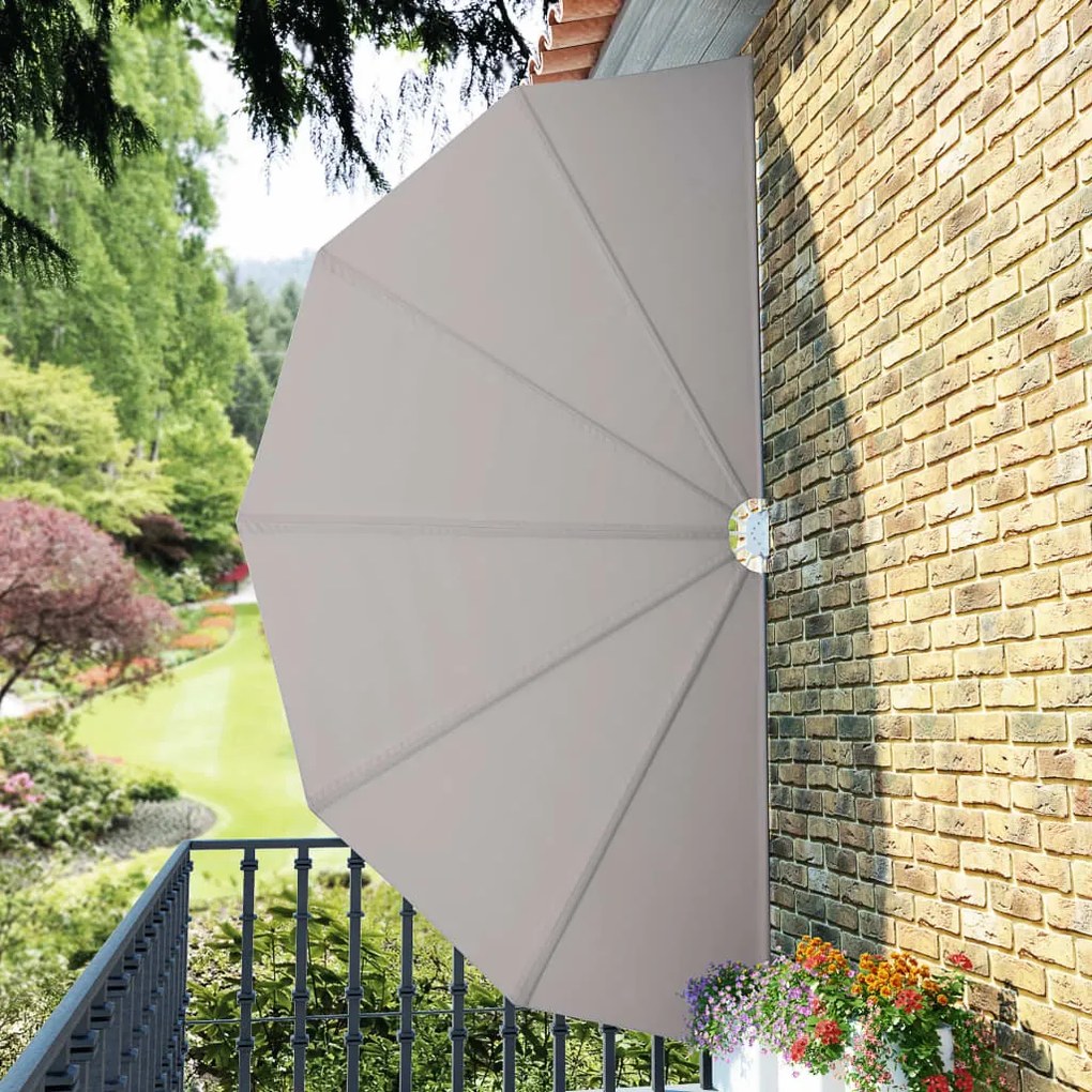 Toldo lateral dobrável para terraço 200 cm creme