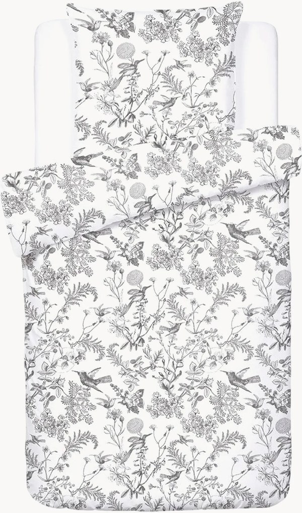 Conjunto de roupa de cama em cetim de algodão Colibri Floral, vários tamanhos