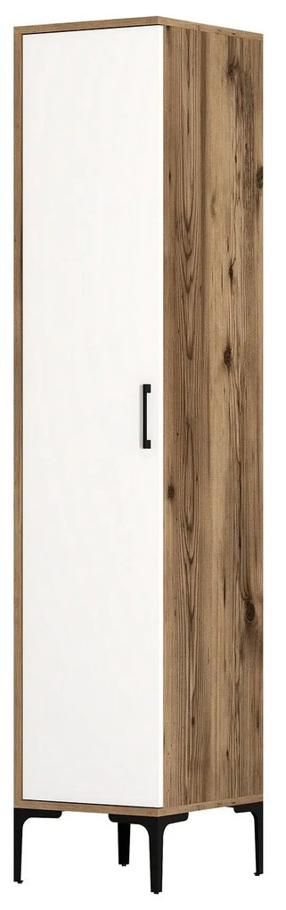 Guarda-Roupa Kumsal S – Nogueira/Branco – 40x47,5x201,4 cm