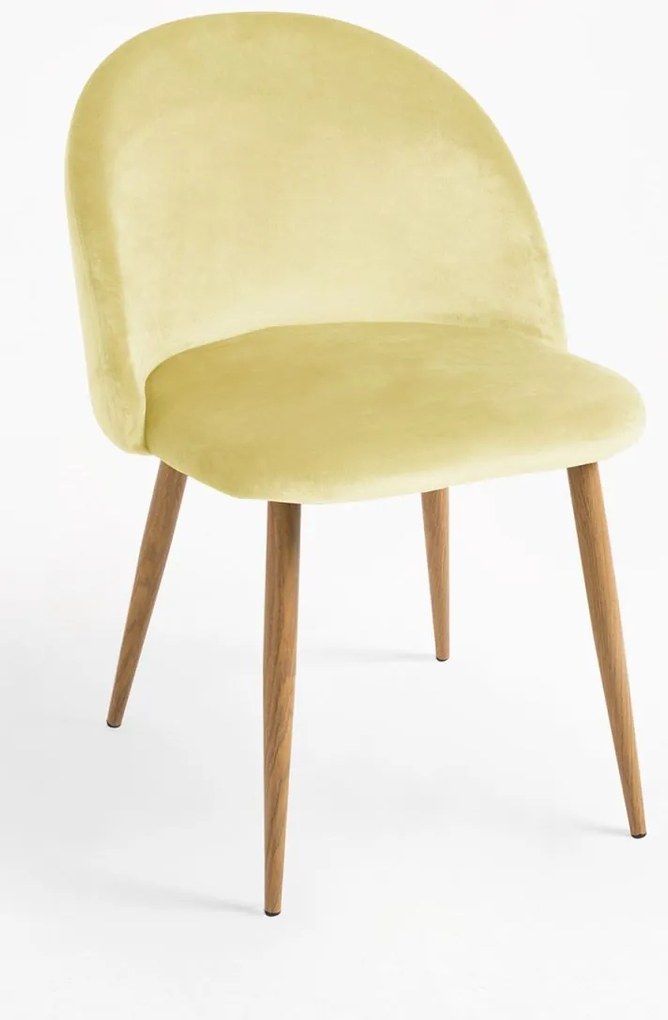 Pack 6 Cadeiras Vint Veludo - Amarelo dourado