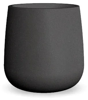 Vaso de flores colorido redondo Polietileno CASA, JARDIM, RESTAURANTE, BAR CAMELIA 40 (ø33,5 x 39cm) - Cinzento