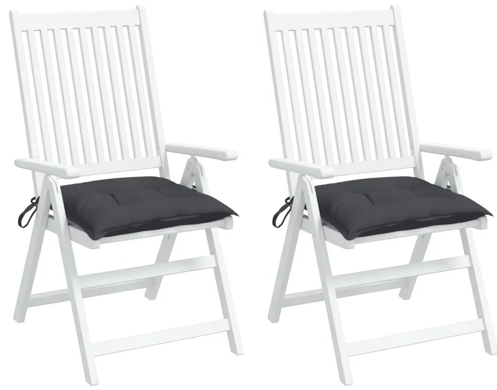 Almofadões de cadeira 2 pcs 50x50x7 cm tecido oxford antracite