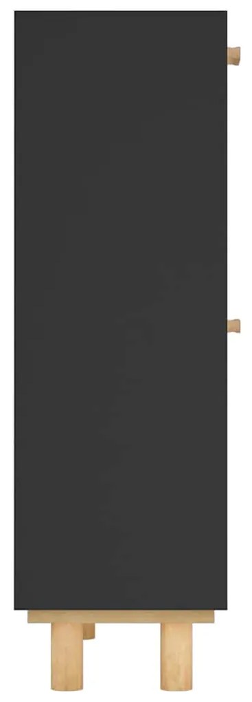Sapateira 52x25x80 cm derivados de madeira/vime natural preto