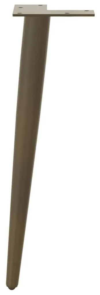 Pés para mesa de centro cônicos 4 peças aço natural 30-31 cm aço