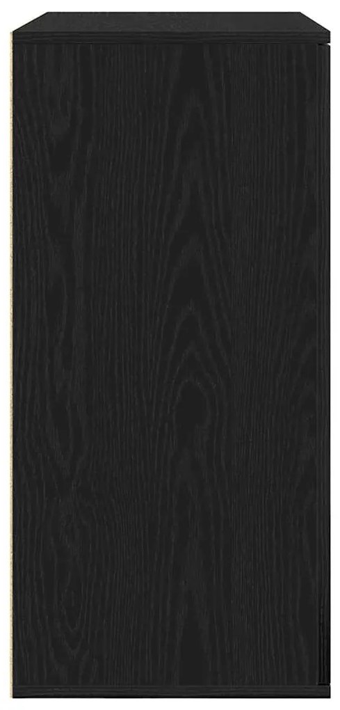 Aparador Carvalho Preto 79x38x80 cm Madeira Engenheirada