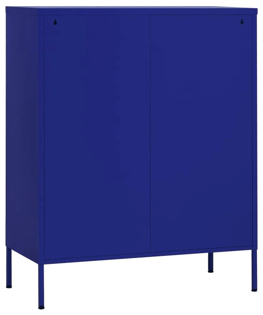 Armário de arrumação aço 80x35x101,5 cm azul-marinho