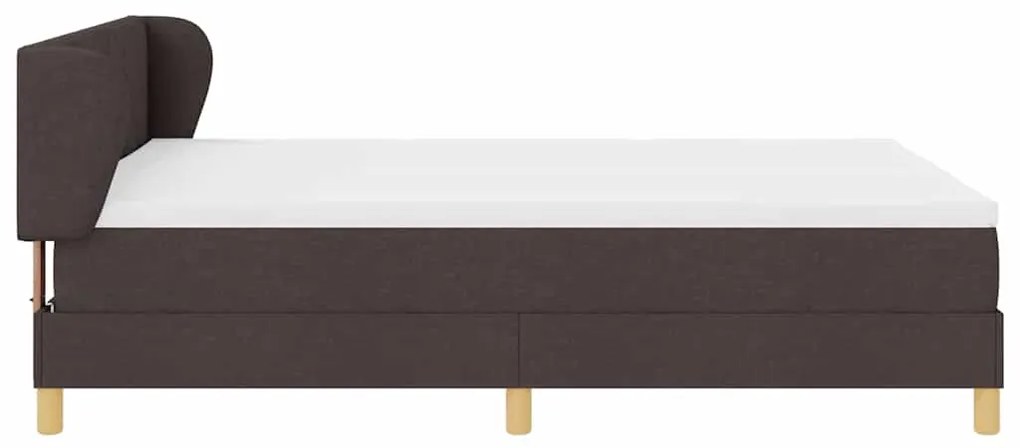 Cama Box com Colchão vidaXL Castanho 140x200 cm Tecido