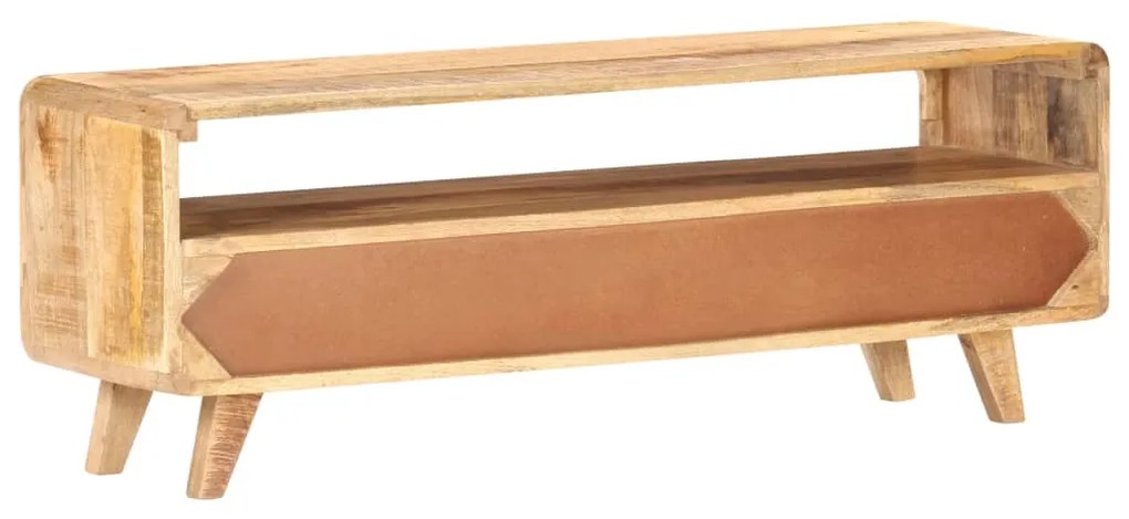 Móvel de TV 117x30x41 cm madeira de mangueira áspera maciça