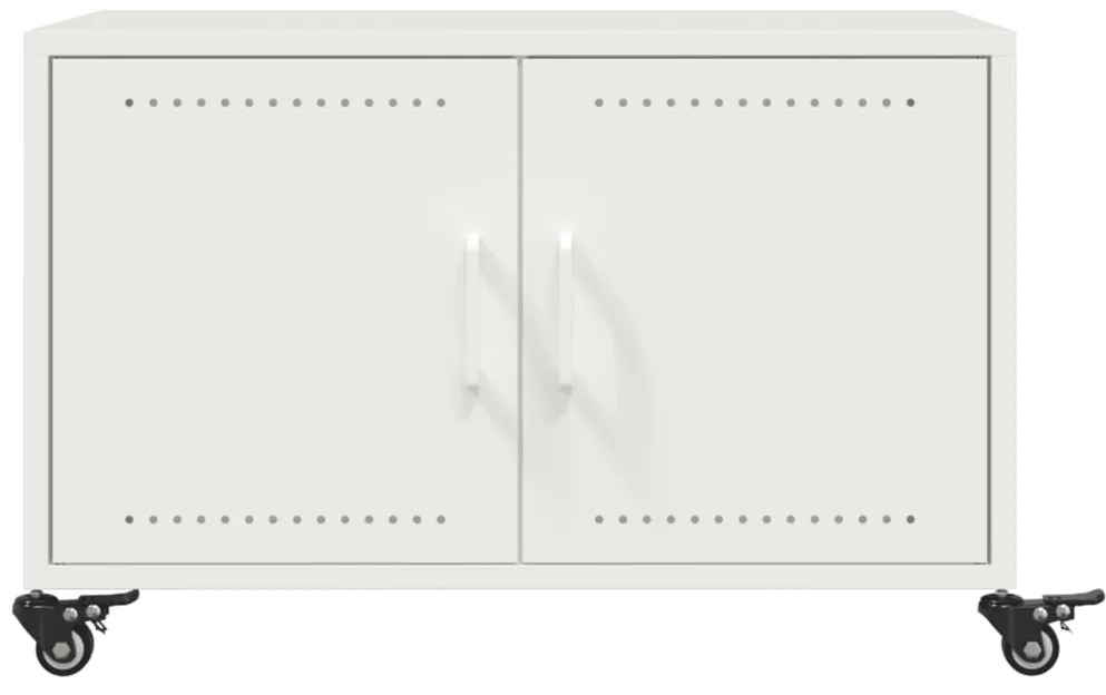 Mesa de centro 68x50x43,5 cm aço branco