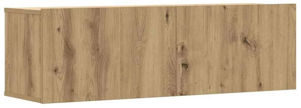 Conjunto de armário TV parede 6 pcs madeira carvalho artisiano