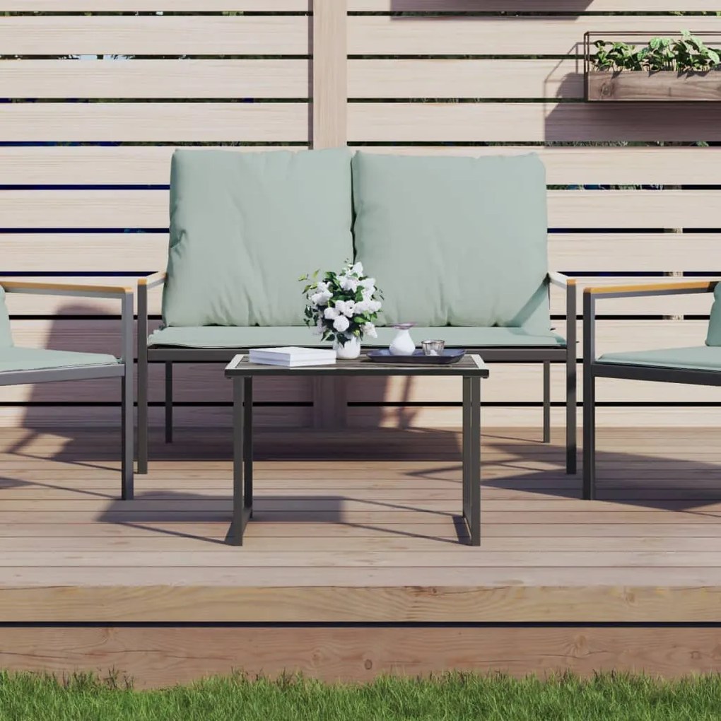 355821 vidaXL Mesa de jardim 55x40x37 cm aço antracite