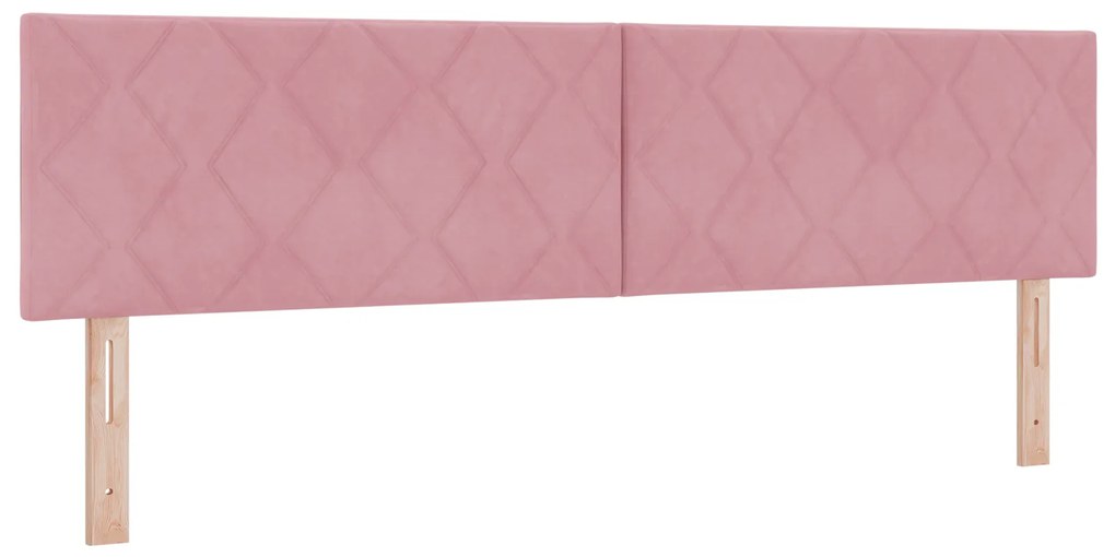 Cama Box Spring com Colchão Rosa Super King Veludo