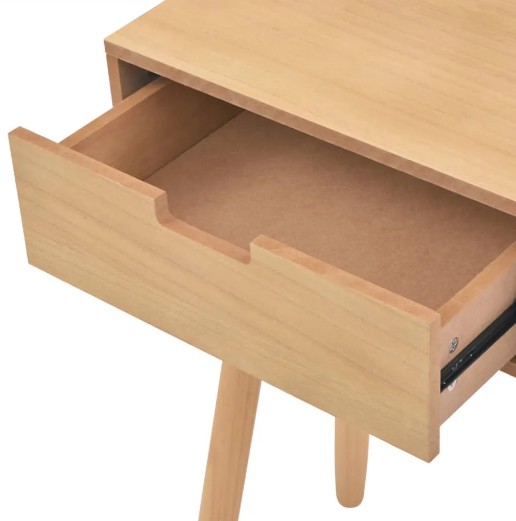 Mesa consola de pinho maciço 80x30x72 cm castanho