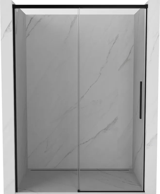 Mexen Rox portas de duche deslizantes 145 cm, transparentes, pretas - 8C2-145-000-70-00