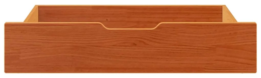 Gavetas para cama 2 pcs 85x55x17 cm pinho maciço castanho-mel