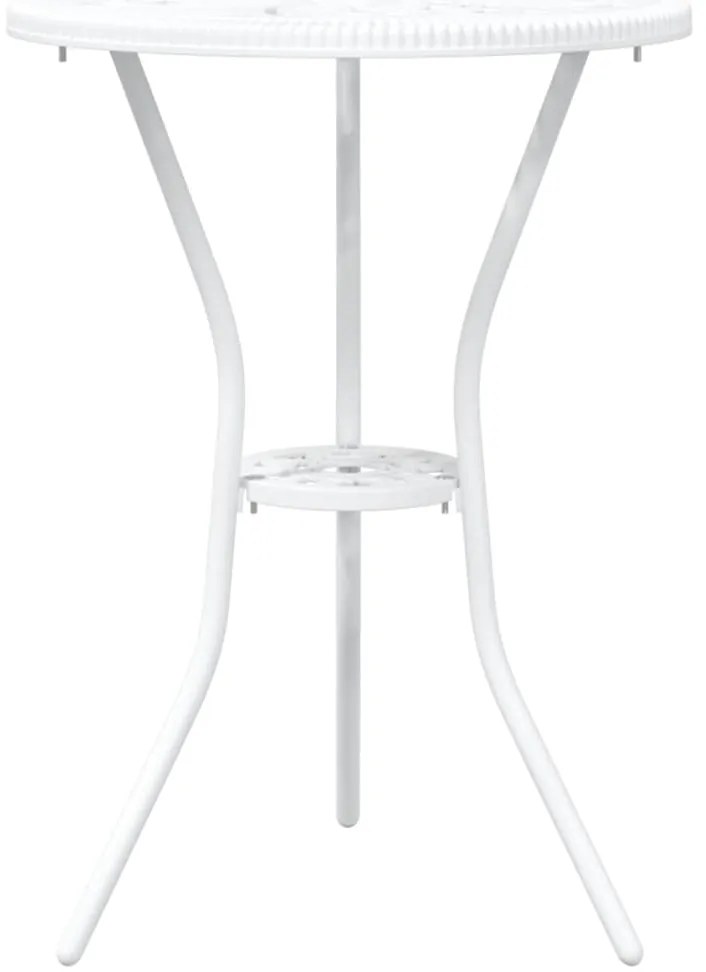 Conjunto de Bistrô de Jardim 3 Peças vidaXL Alumínio Fundido Branco