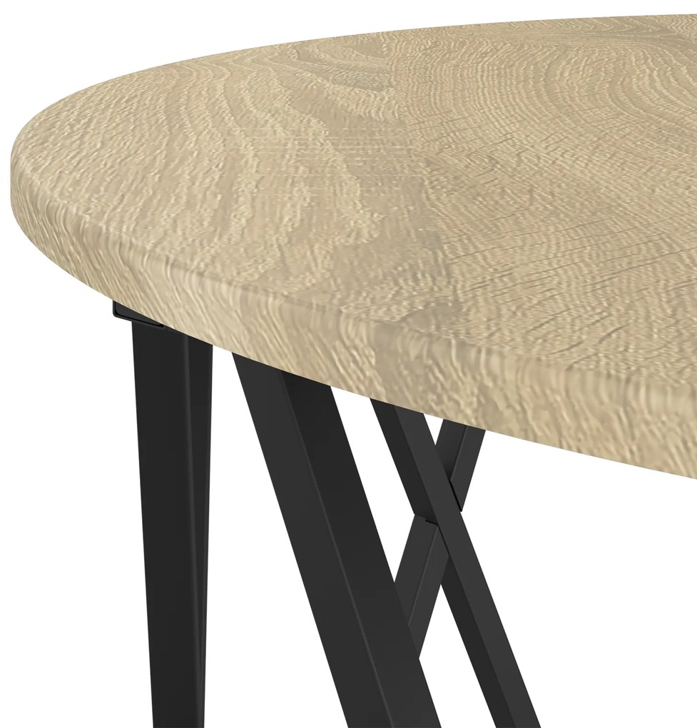 Mesa de Café vidaXL Carvalho Sonoma 80x80x42 cm Madeira de engenharia