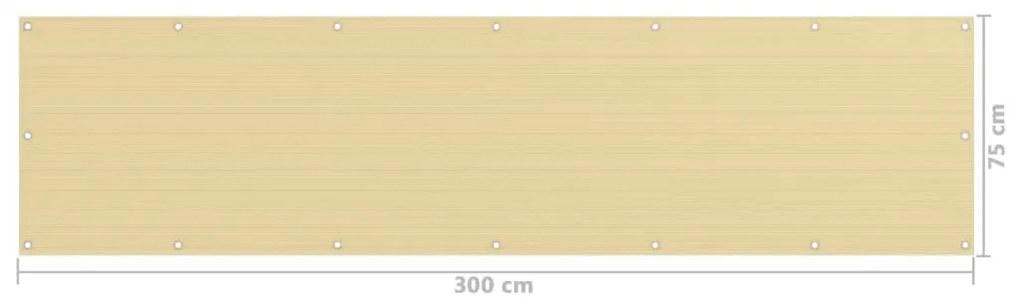 Tela de varanda 75x300 cm PEAD bege