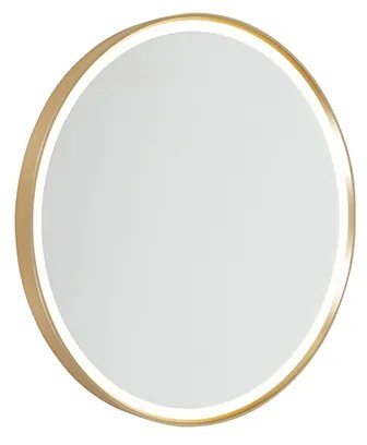 Espelho de casa de banho moderno dourado com LED IP44 com espelho - Miral Moderno