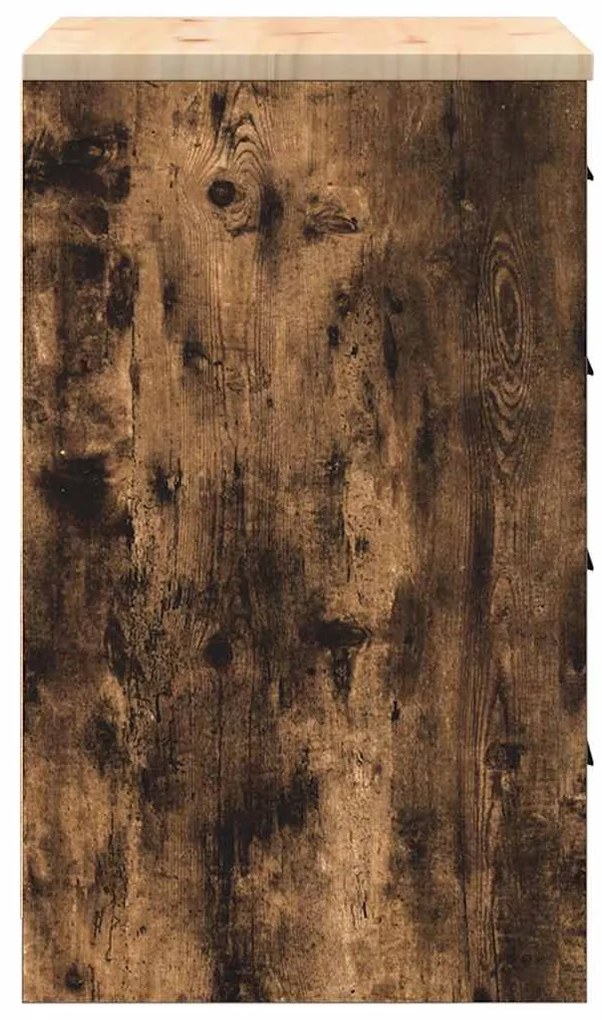 Armário de arrumação de garagem Carvalho fumado 60x51x85 cm