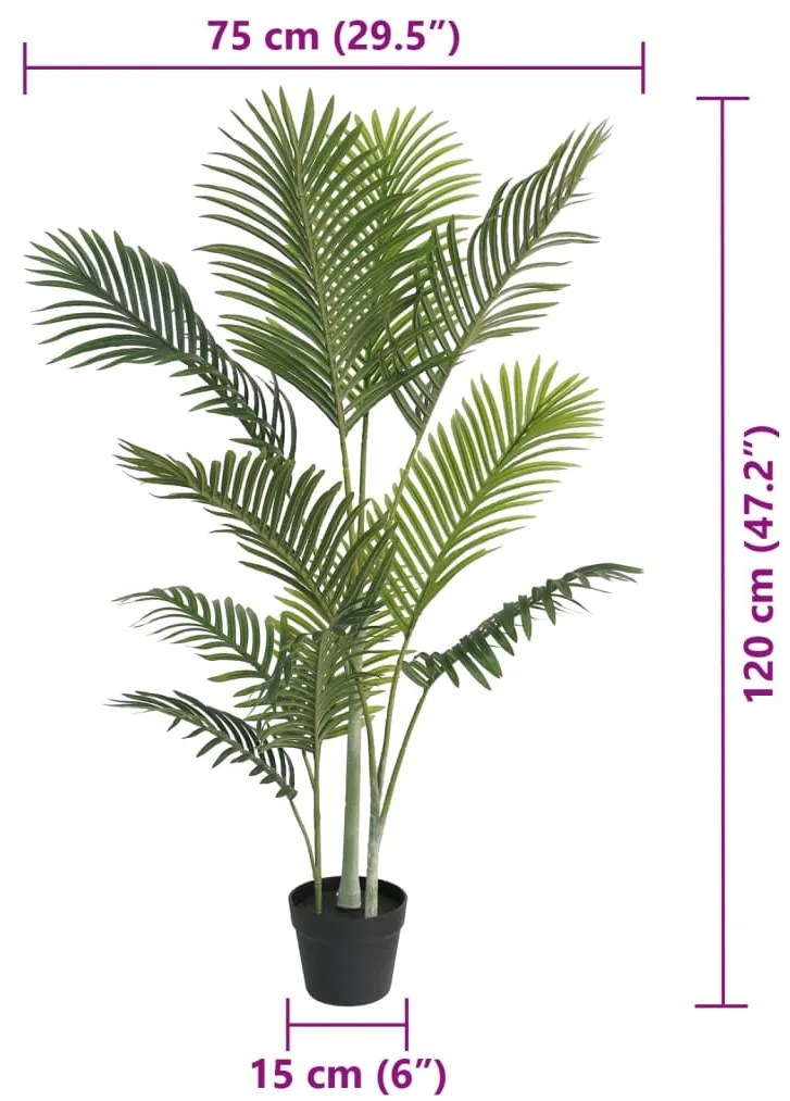 Palmeira artificial 120 cm PP verde