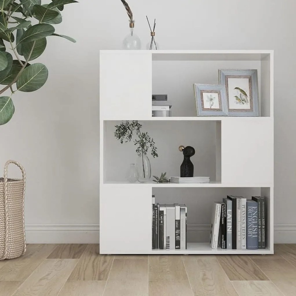 Estante/divisória 80x24x94 cm contraplacado branco