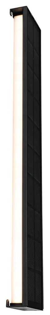 Candeeiro de parede exterior preto 60 cm com LED regulável 4 passos com solar - Serena Moderno