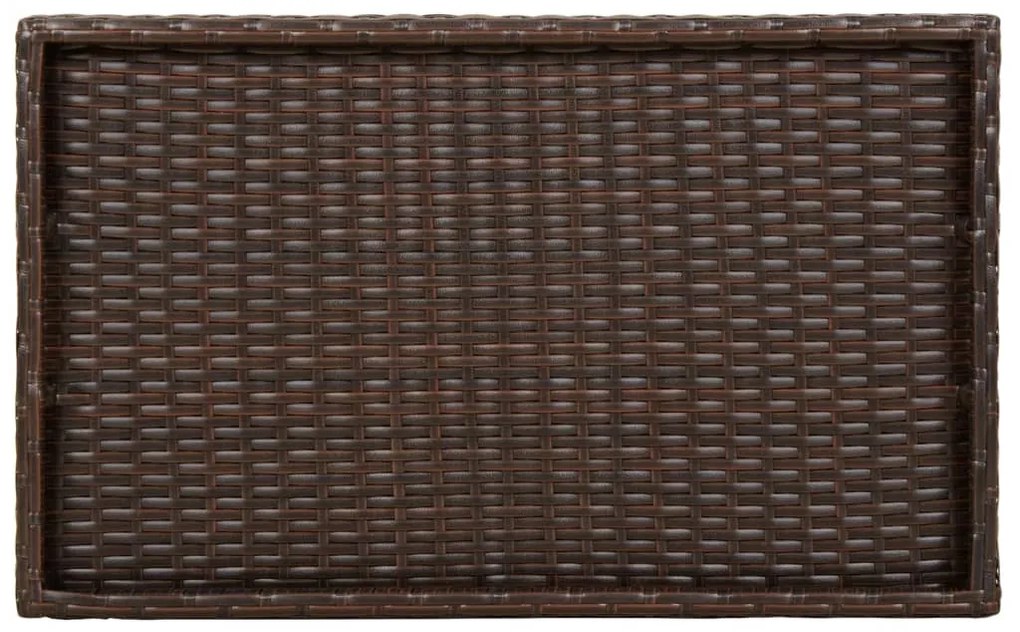 Mesa bandeja dobrável 65x40x75 cm vime PE castanho