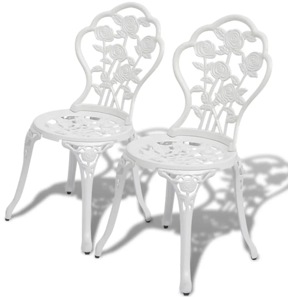 3 pcs conjunto bistrô alumínio fundido branco