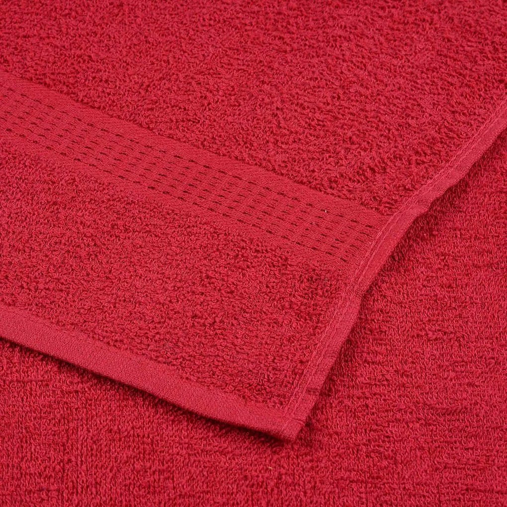 Toalhas de mãos 4 pcs 50x100 cm 360 gsm 100% algodão vermelho