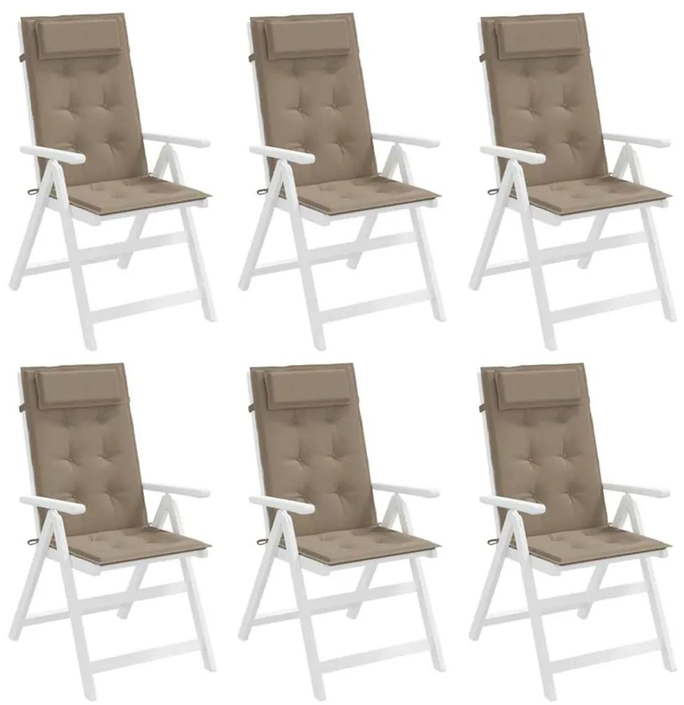 Almofadões cadeira encosto alto 6pcs oxford cinza-acastanhado