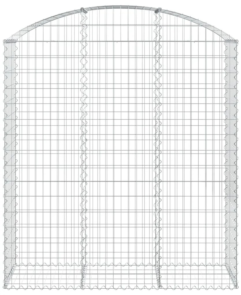 Cesto gabião arqueado 150x50x160/180 cm ferro galvanizado