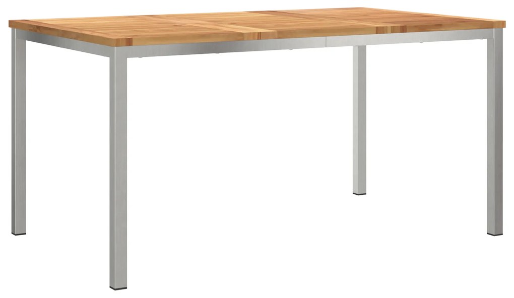 Conjunto de Jantar para Jardim vidaXL 5 Peças Madeira Sólida de Teca