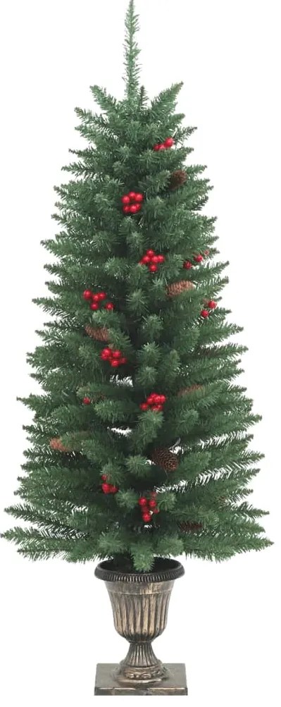 Árvores de Natal artificiais 2 pcs 100 luzes LED 120 cm verde