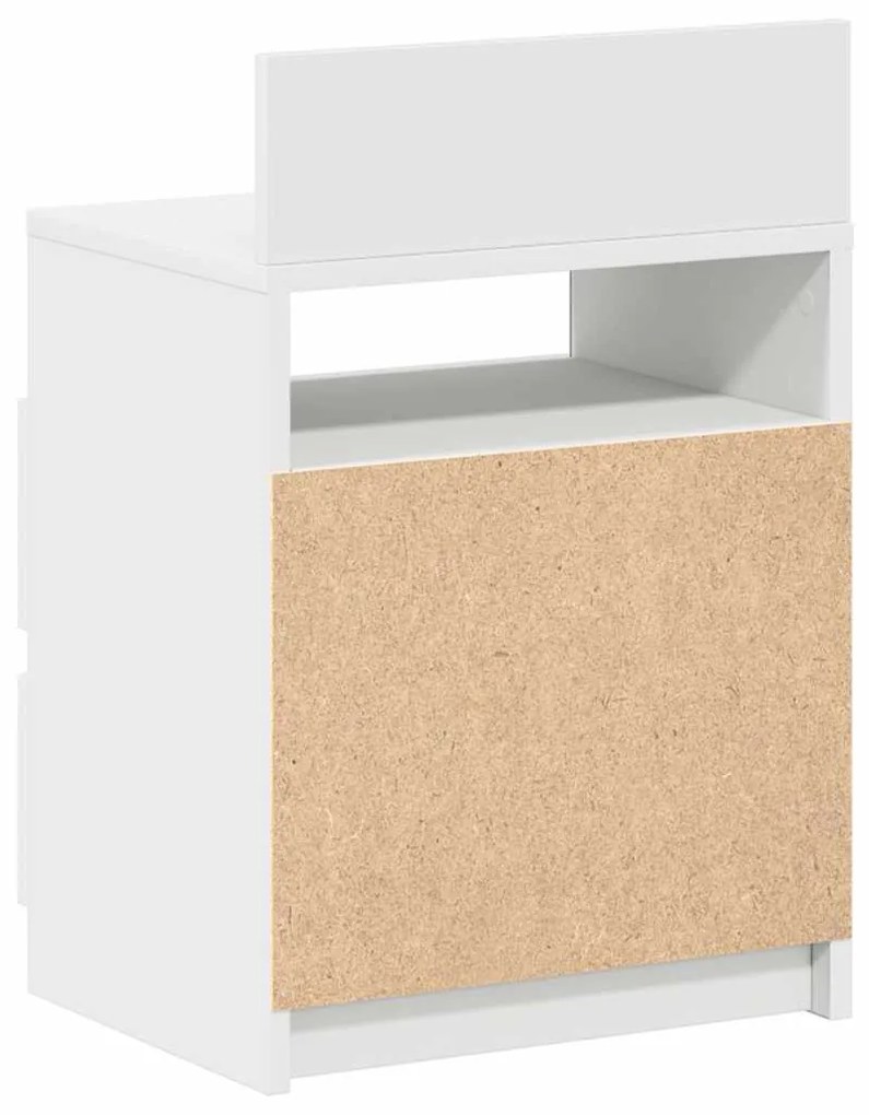 Mesa de cabeceira com 2 gavetas 40x33x60 cm branco