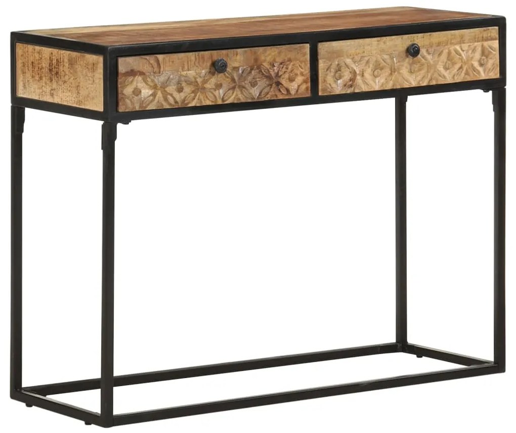 Mesa consola 100x35x75 cm madeira de mangueira maciça