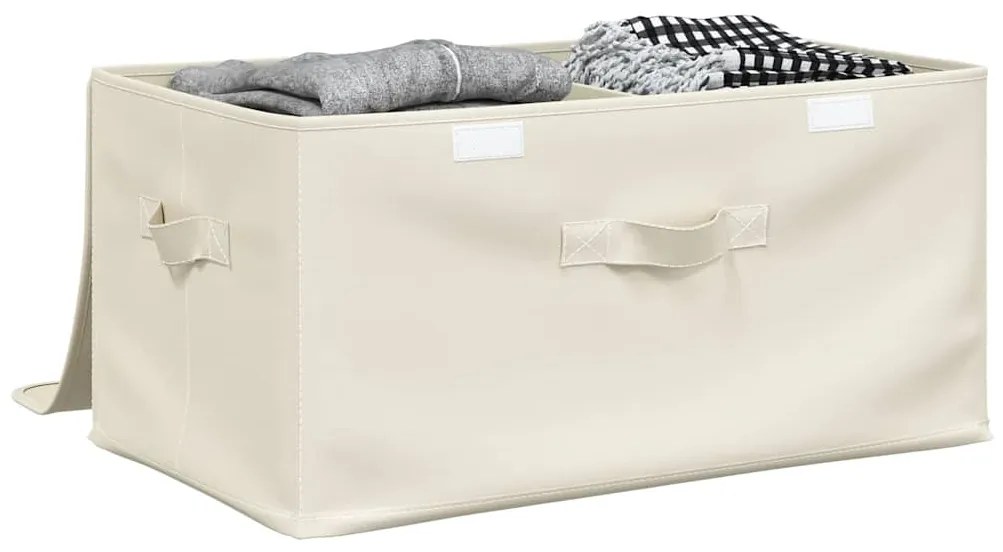 Caixas de arrumação 2 pcs 43x34x23 cm tecido creme