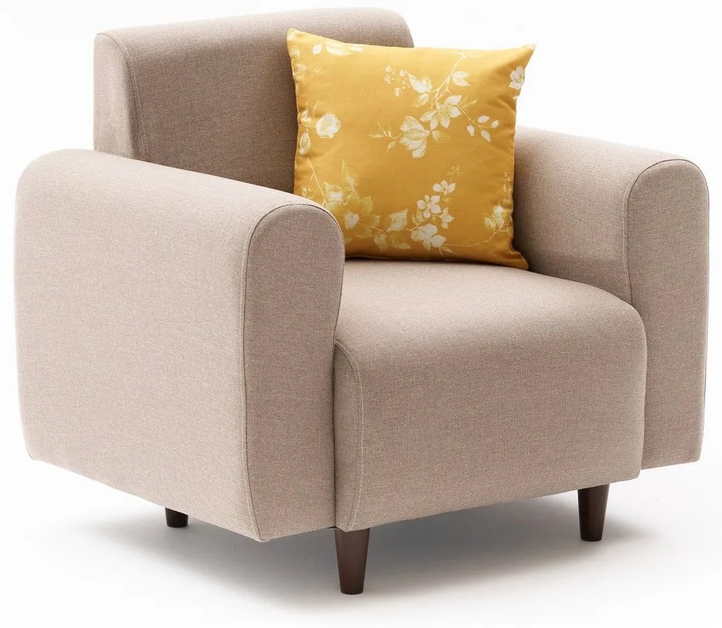 Sofá de 1 Lugar Noya – Cor Creme – 95x87x70 cm