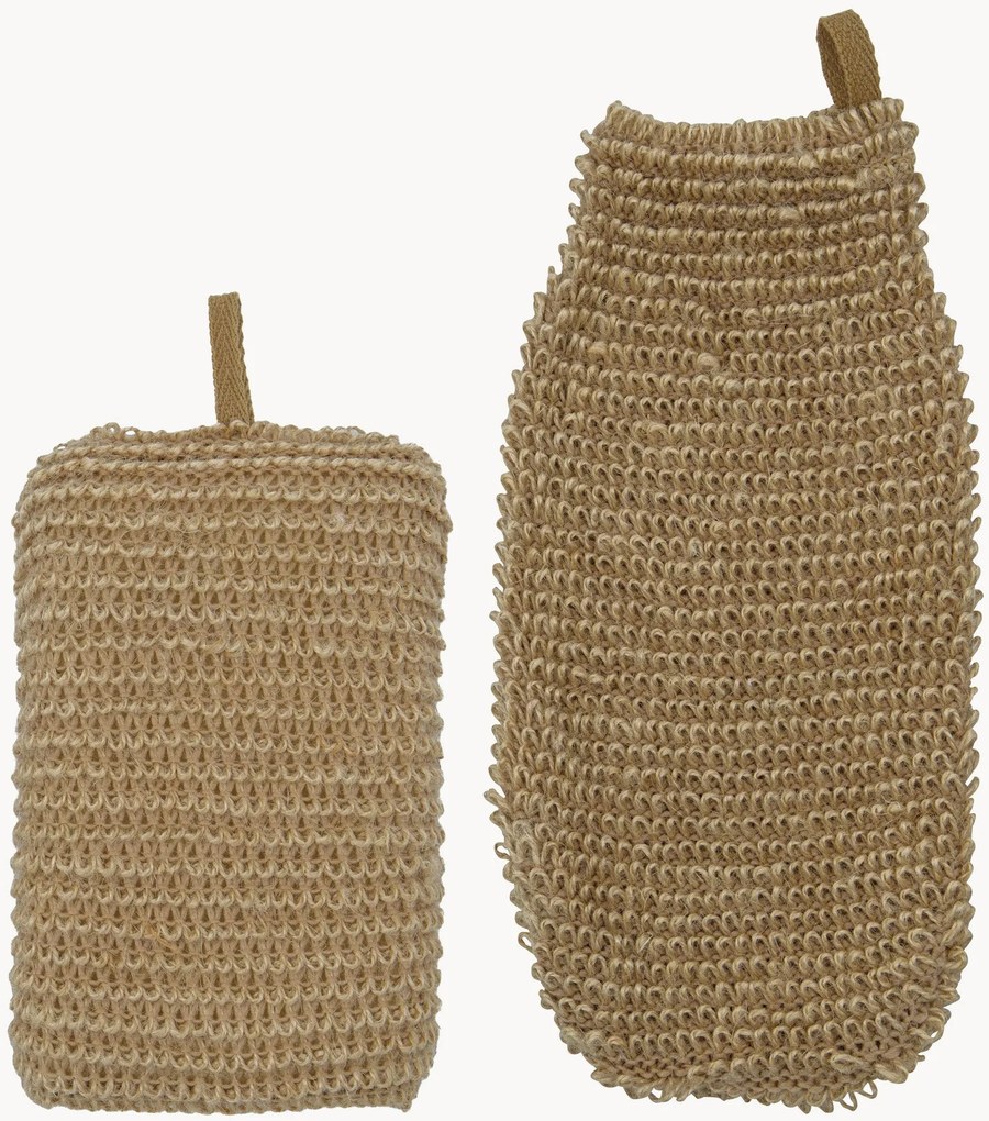 Esponja e luva esfoliantes MKJute, conjunto de 2