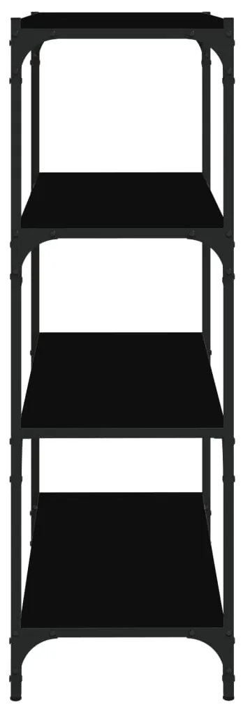 Estante 60x33x100 cm derivados madeira e aço preto