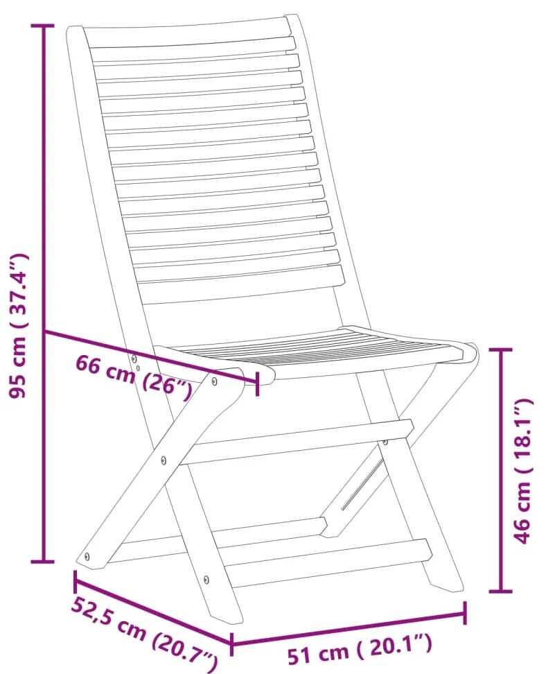 Cadeiras de jardim dobráveis 2 pcs madeira de acácia maciça