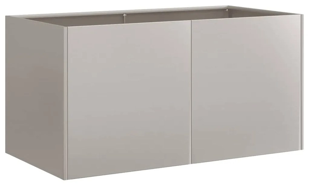 Floreira enferrujada 80x40x40 cm aço resistente