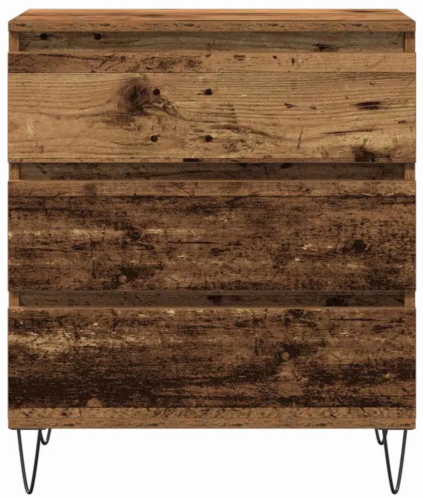 Sideboard vidaXL com Gavetas Madeira Velha 60x35x70 cm Madeira Engenha