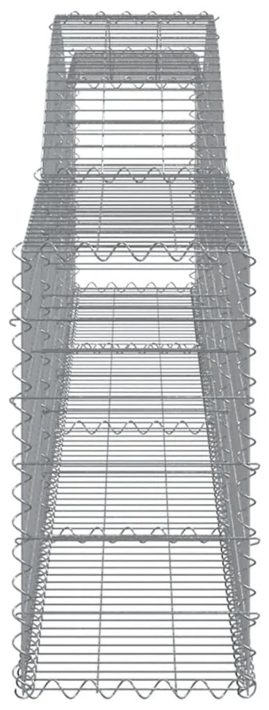 Cestos gabião arqueados 8 pcs 400x30x60/80 cm ferro galvanizado