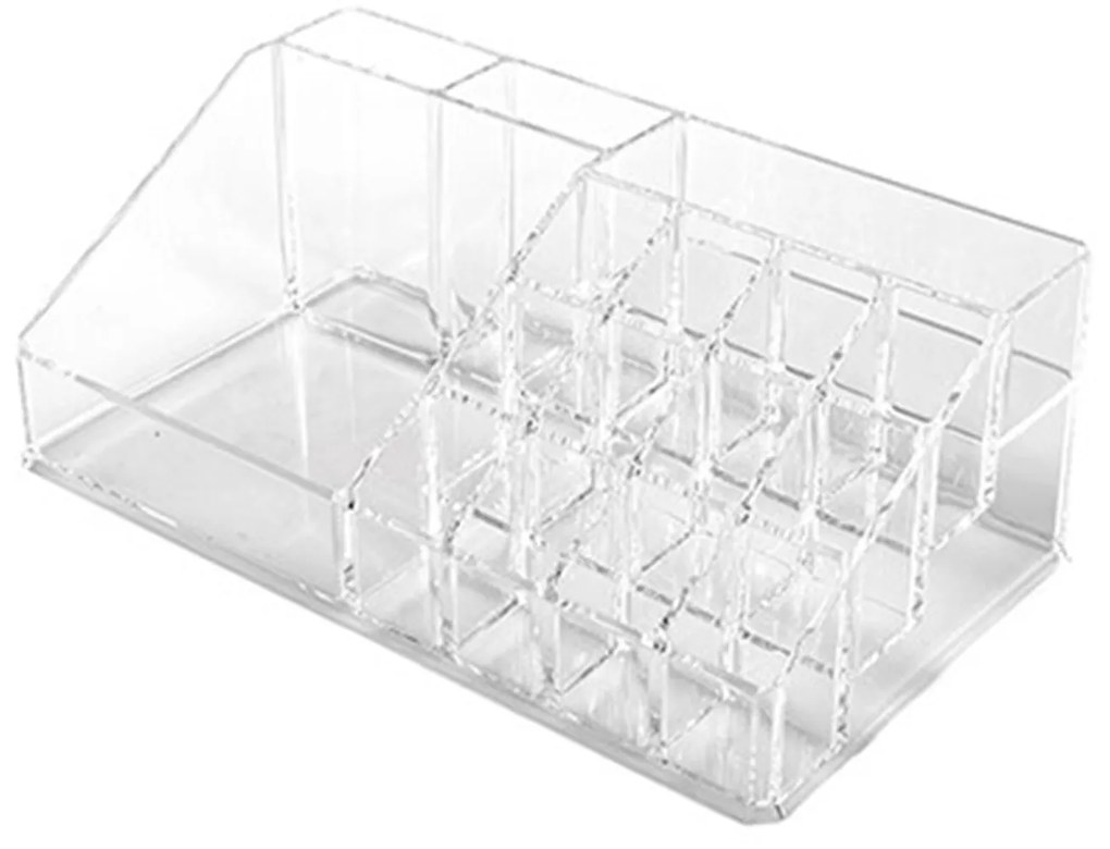 Organizador Cosméticos Plástico Incolor 22.3X12.7X8cm