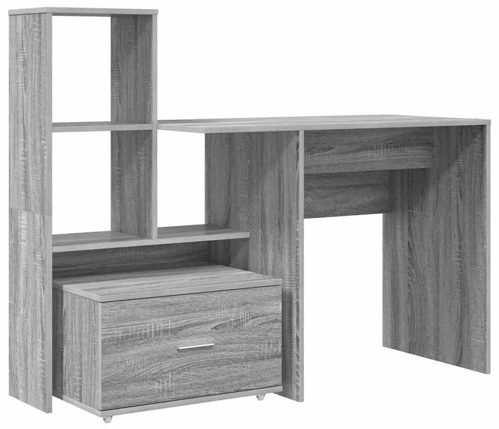 Mesa Sonoma cinzento 131.5 x 50 x 106.5 cm Madeira processada