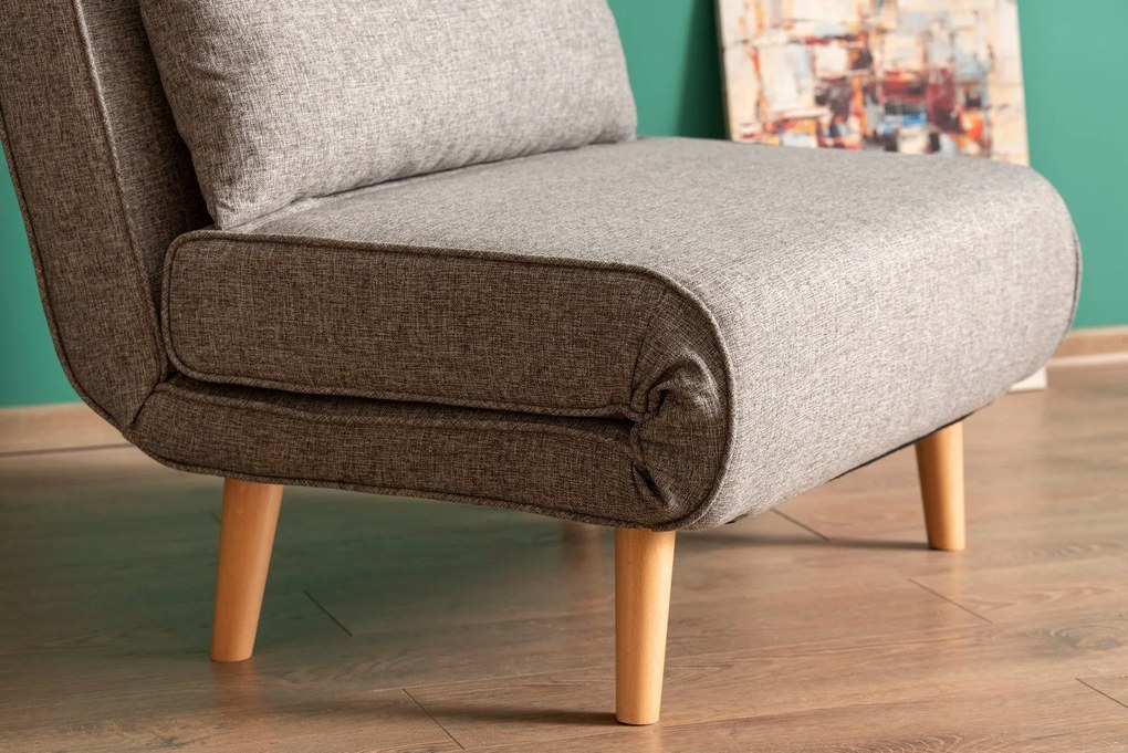 Sofá-Cama Folde – Cinzento Claro – 180 x 80 cm